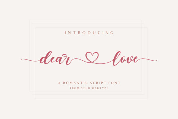 Dear Love - Romantic Script Font