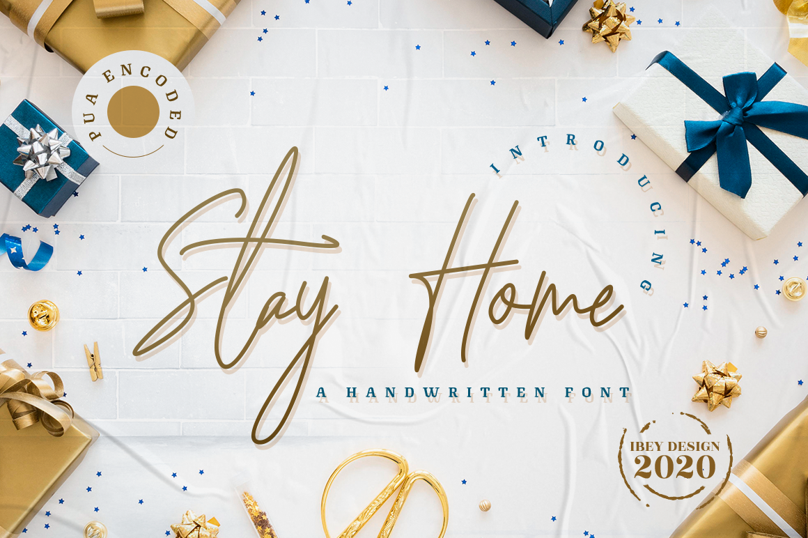 Stay Home - Script Font