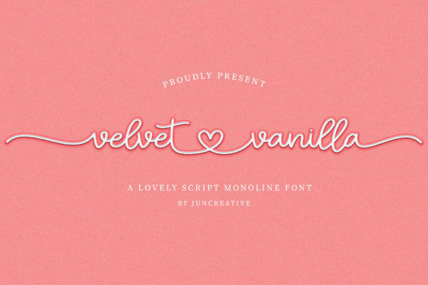 Velvet Vanilla Lovely Script