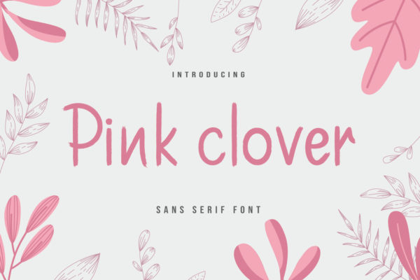 Pink Clover - Sans Serif Font