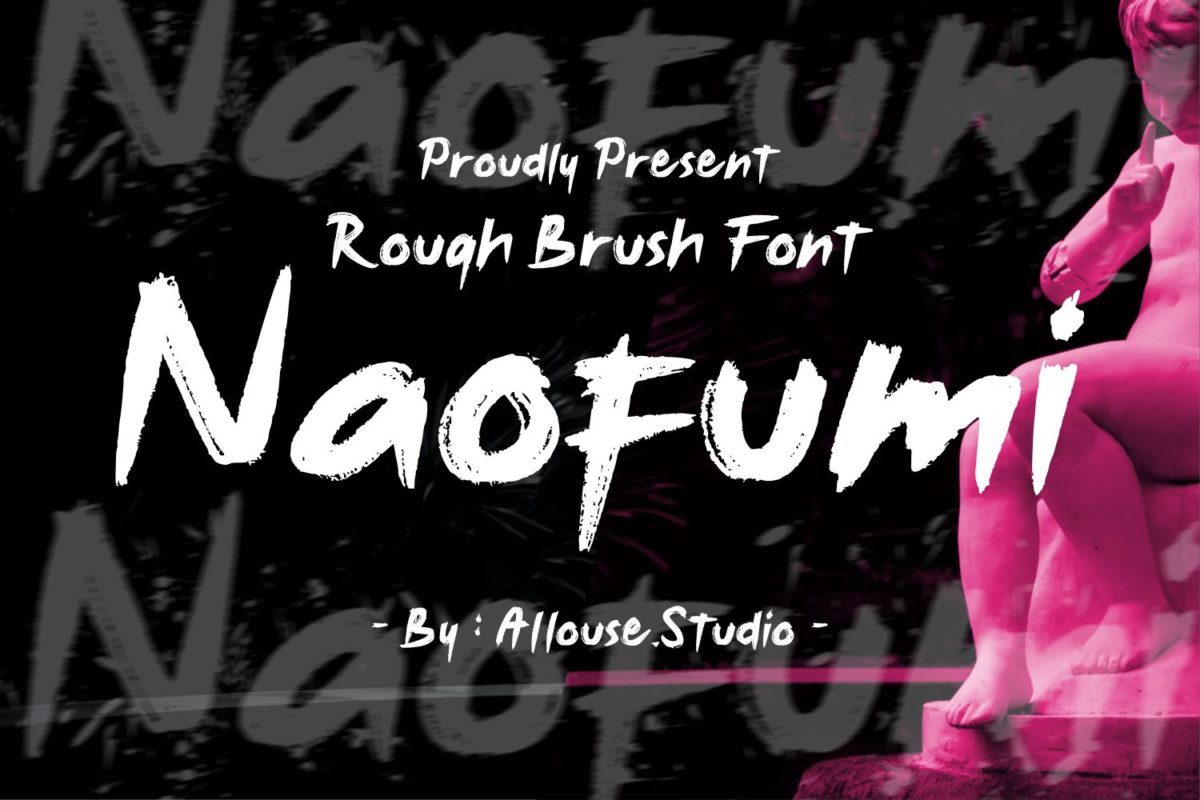 Noufumi - Rough Brush Font