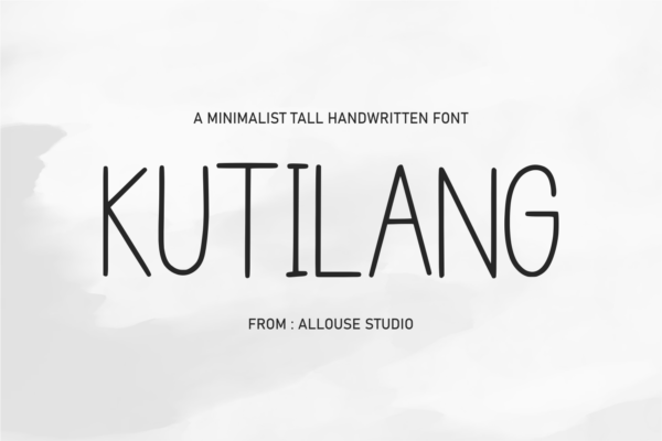 Kutilang - Minimalist Tall Handwritten Font