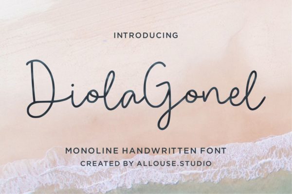 Diola Gonel - Monoline Handwritten Font