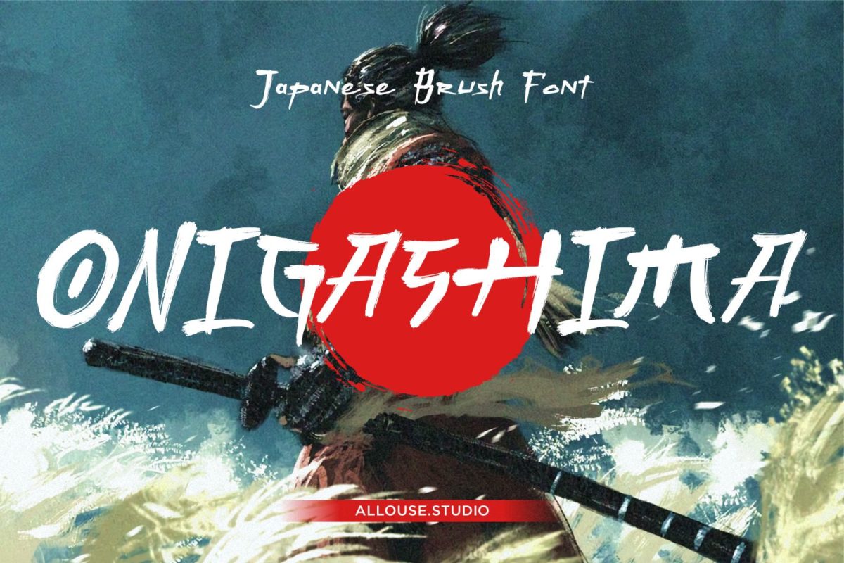 ONIGASHIMA - A Japanese Brush Font