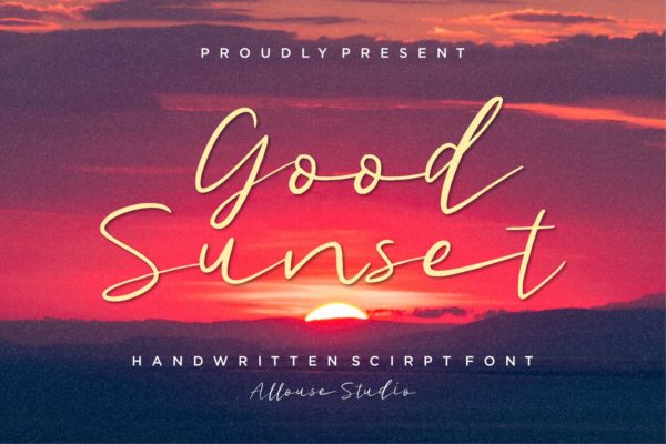 Good Sunset - Handwritten Script Font