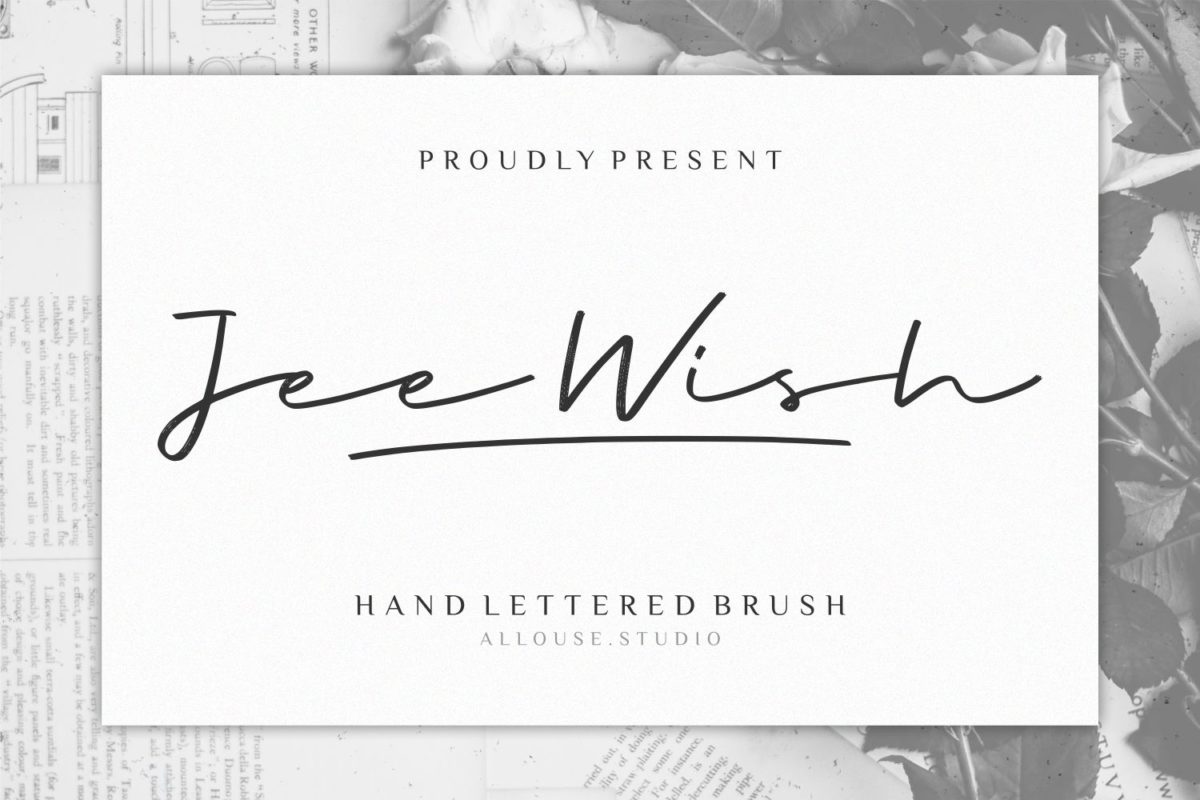 Jee Wish - Handlettered Brush Font
