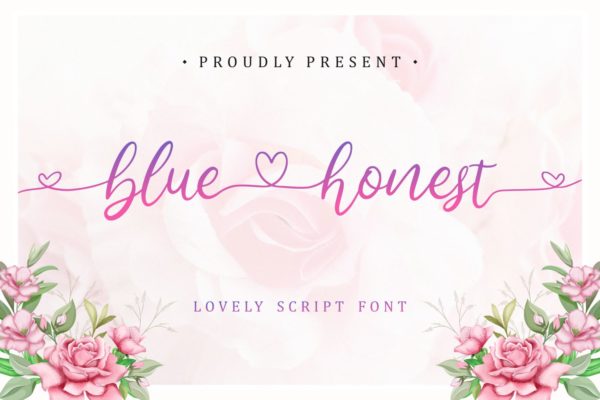 Bluehonest - Lovely Script Font