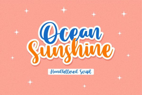 Ocean Sunshine - Handlettered Script Font