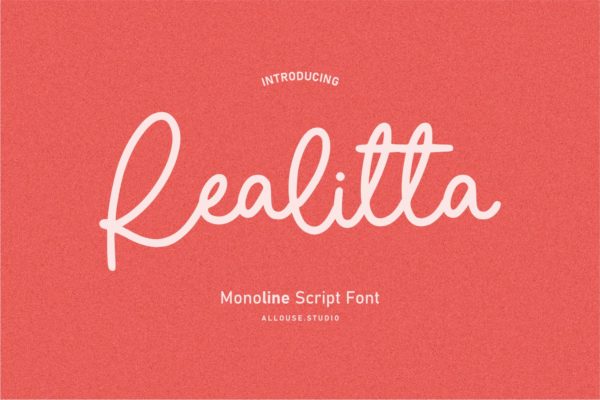 Realitta - Monoline Script Font