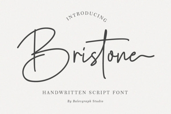 Bristone - Handwritten Script Font