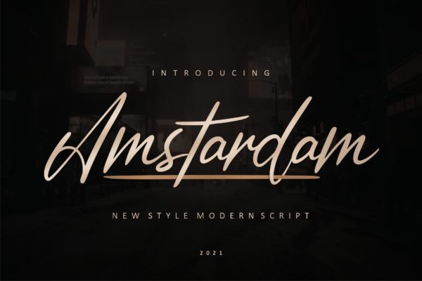 Amstardam - Modern Script Font