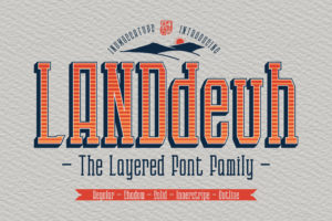 LANDdeuh - Layered font Family