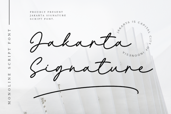 Jakarta Signature Font