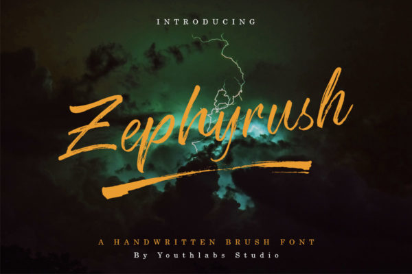 Zephyrush Handwritten Brush Font