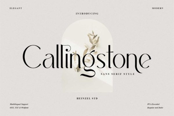 Callingstone - Modern & Elegant Sans Serif