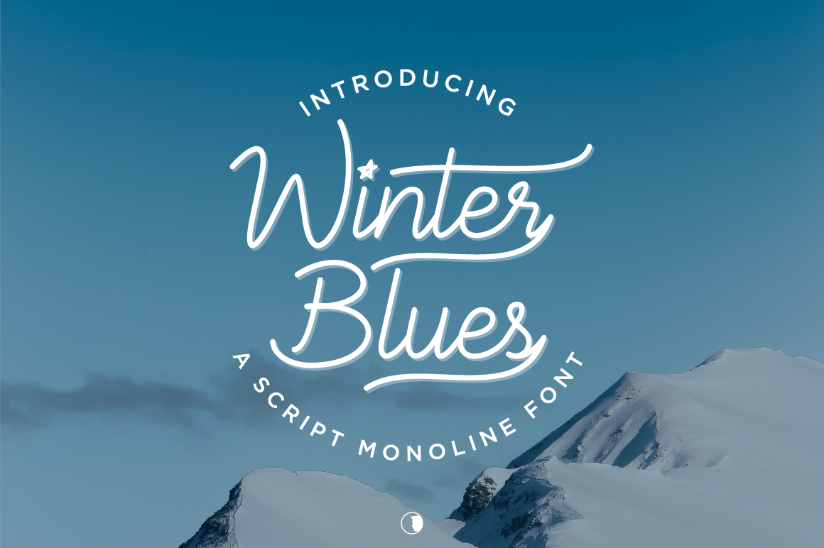 Winter Blues - Sweet Monoline Font