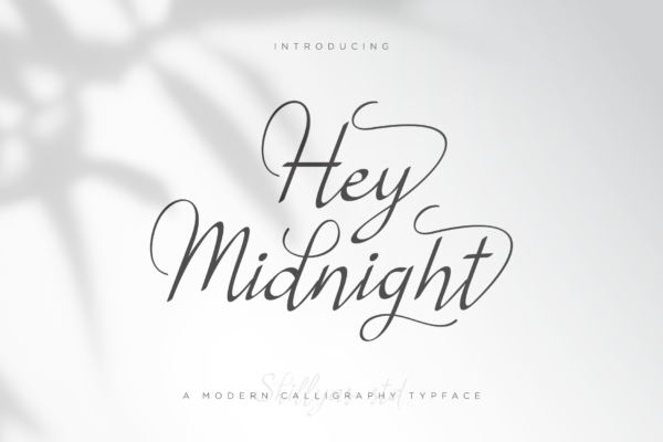 Hey Midnight - Beautiful Light Handwritten Font