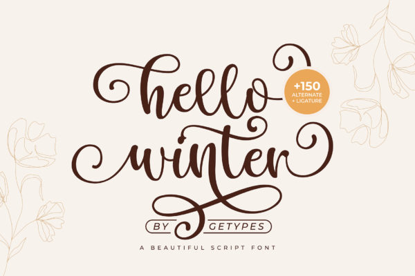 Hello Winter - Handwritten Script Font