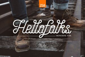 Hellofolks - Monoline Typeface