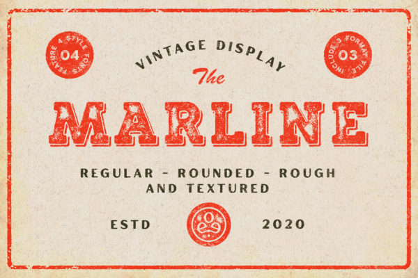 Marline - Vintage Texture Font