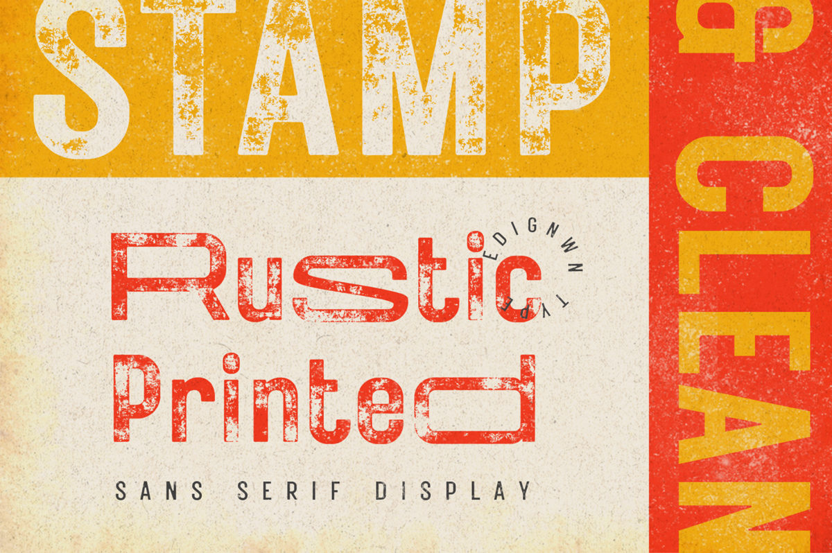 Rustic Printed - Vintage Font
