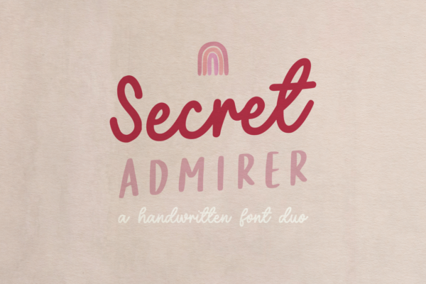 Secret Admirer handwritten font duo