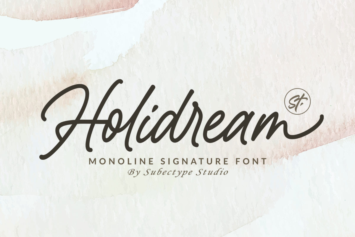 Holidream - Monoline Handwritten Font