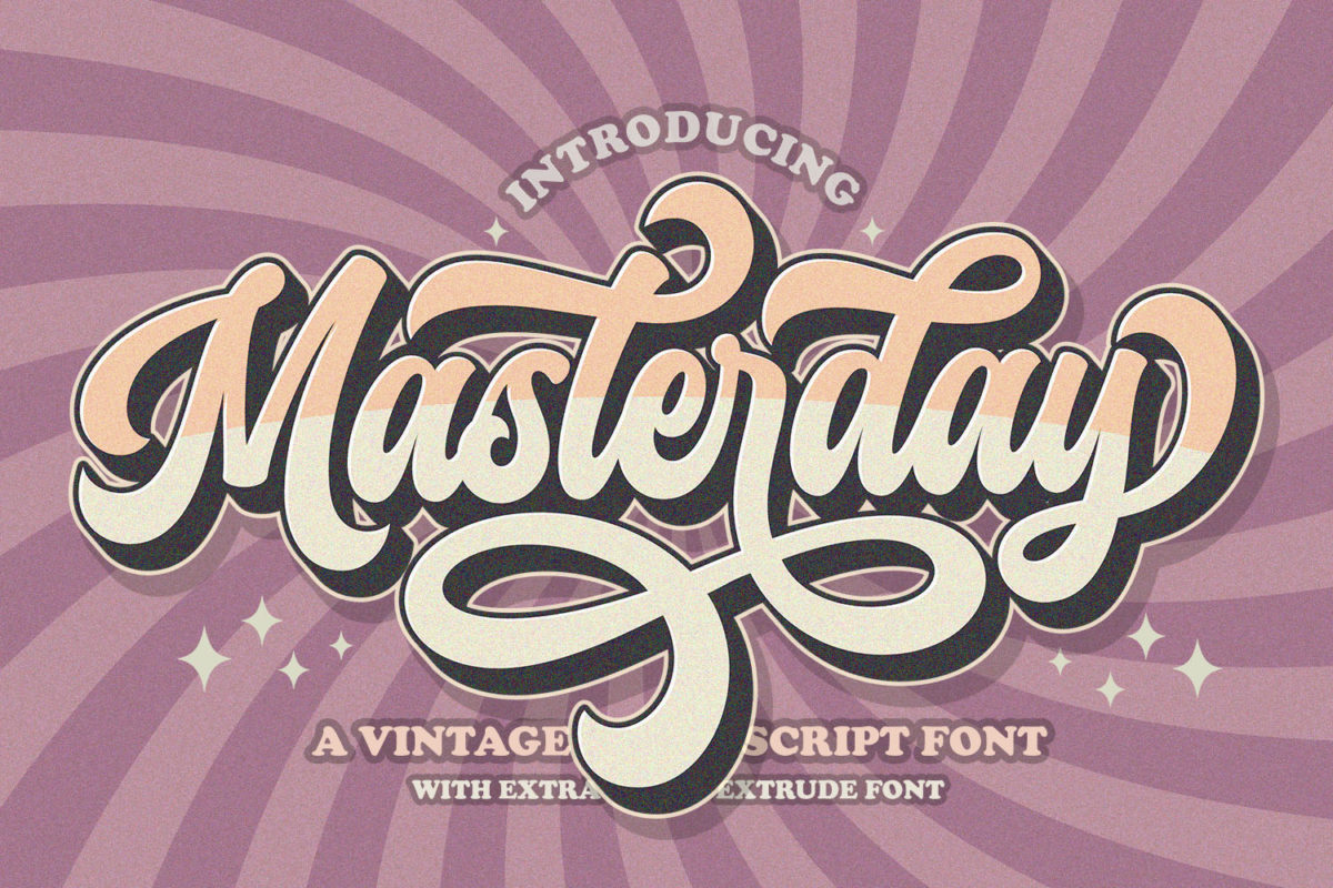 Masterday - Vintage Retro Font
