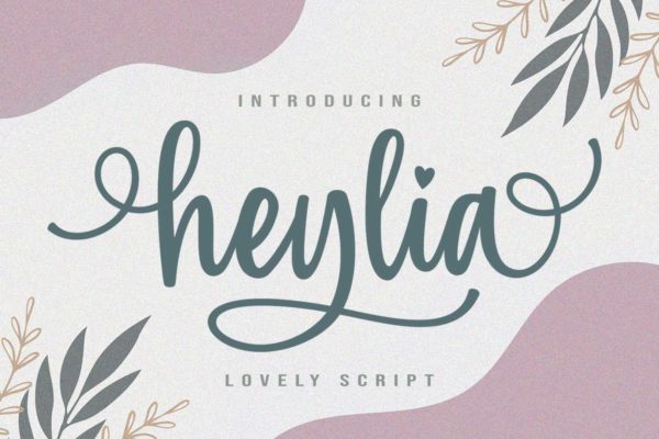 Heylia - Curly script font
