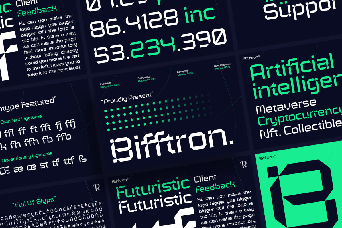 Bifftron - Techno & Futuristic Font