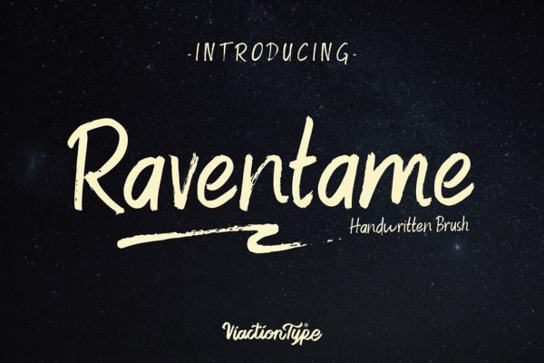 VT Raventame – Brush Font