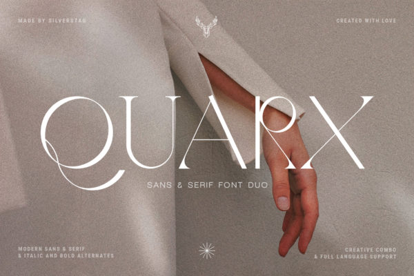 Quarx - Sans & Serif Modern Font Duo