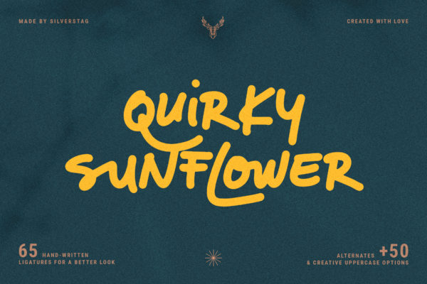 Quirky Sunflower - Handwritten Font