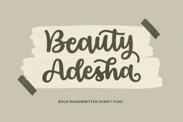 Beuaty Adesha - Bold Handwritten Font