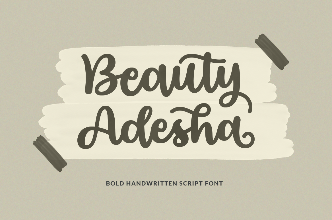 Beuaty Adesha - Bold Handwritten Font