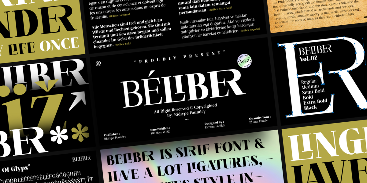 Beliber Font - Serif Typeface