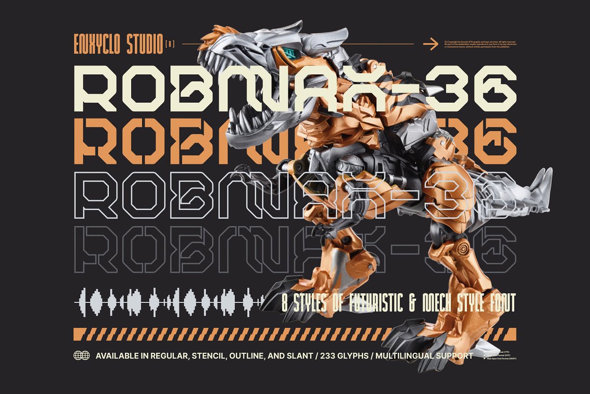 ROBMAX36 - Futuristic Mecha Font