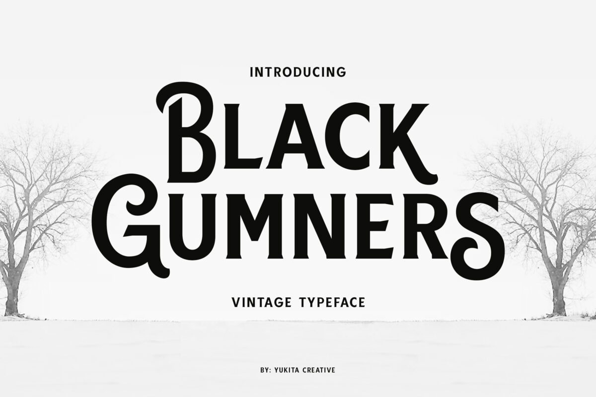 Black Gumners Vintage Typeface