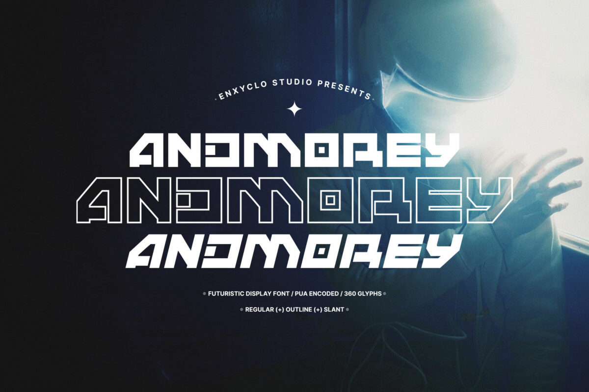 ANDMOREY - Futuristic Display Font