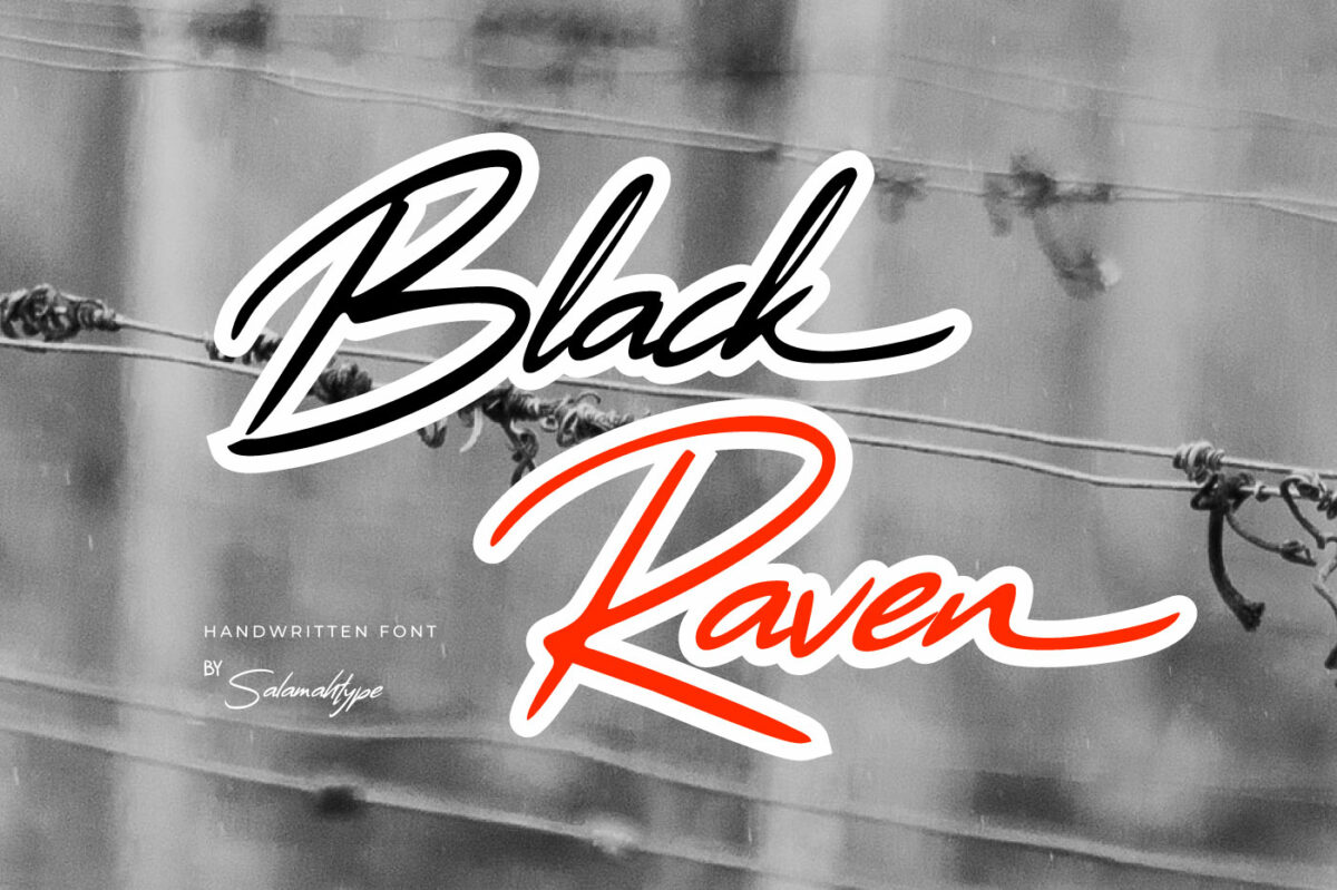 Black Raven Handwriting Script