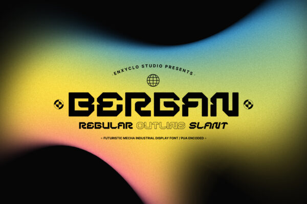 BERGAN - Futuristic Display Font
