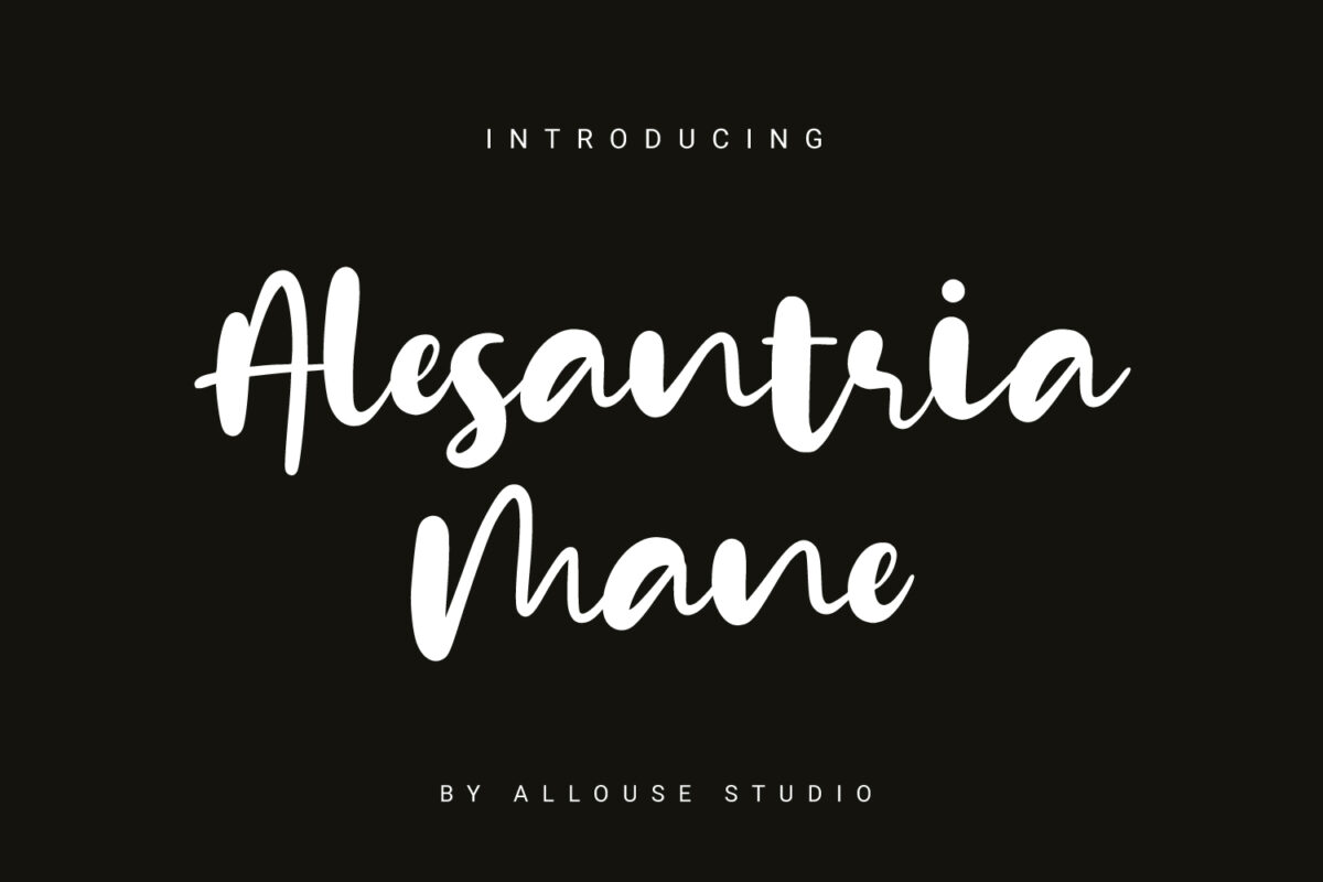 Alesantria Mane - Modern Calligraphy Font