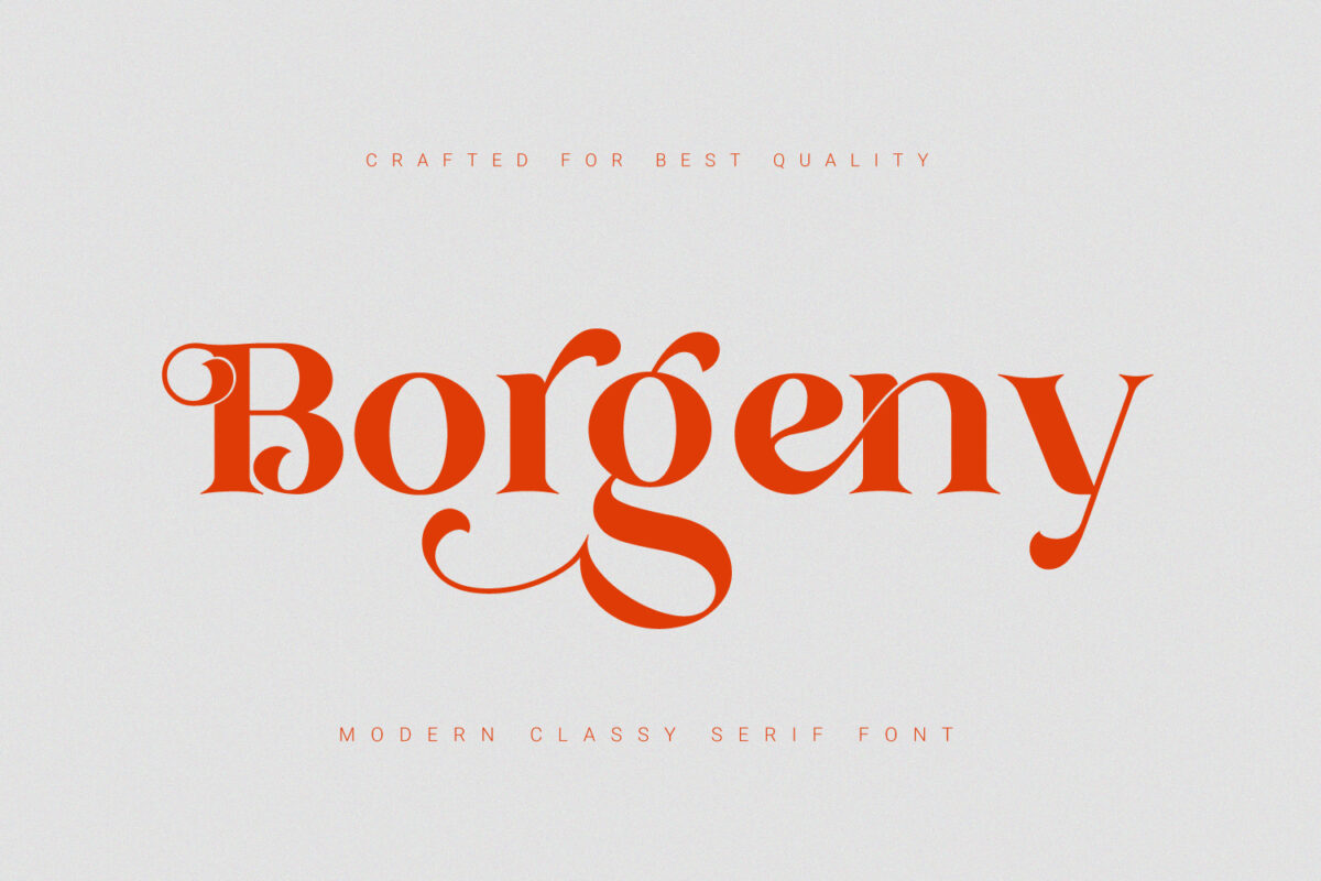 Borgeny - Modern Classy Serif Font