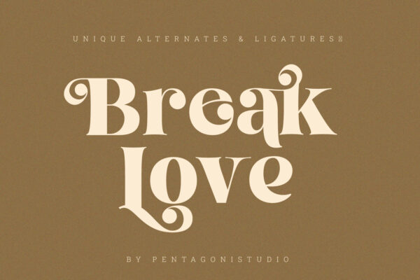 Break Love - Classy Retro Font