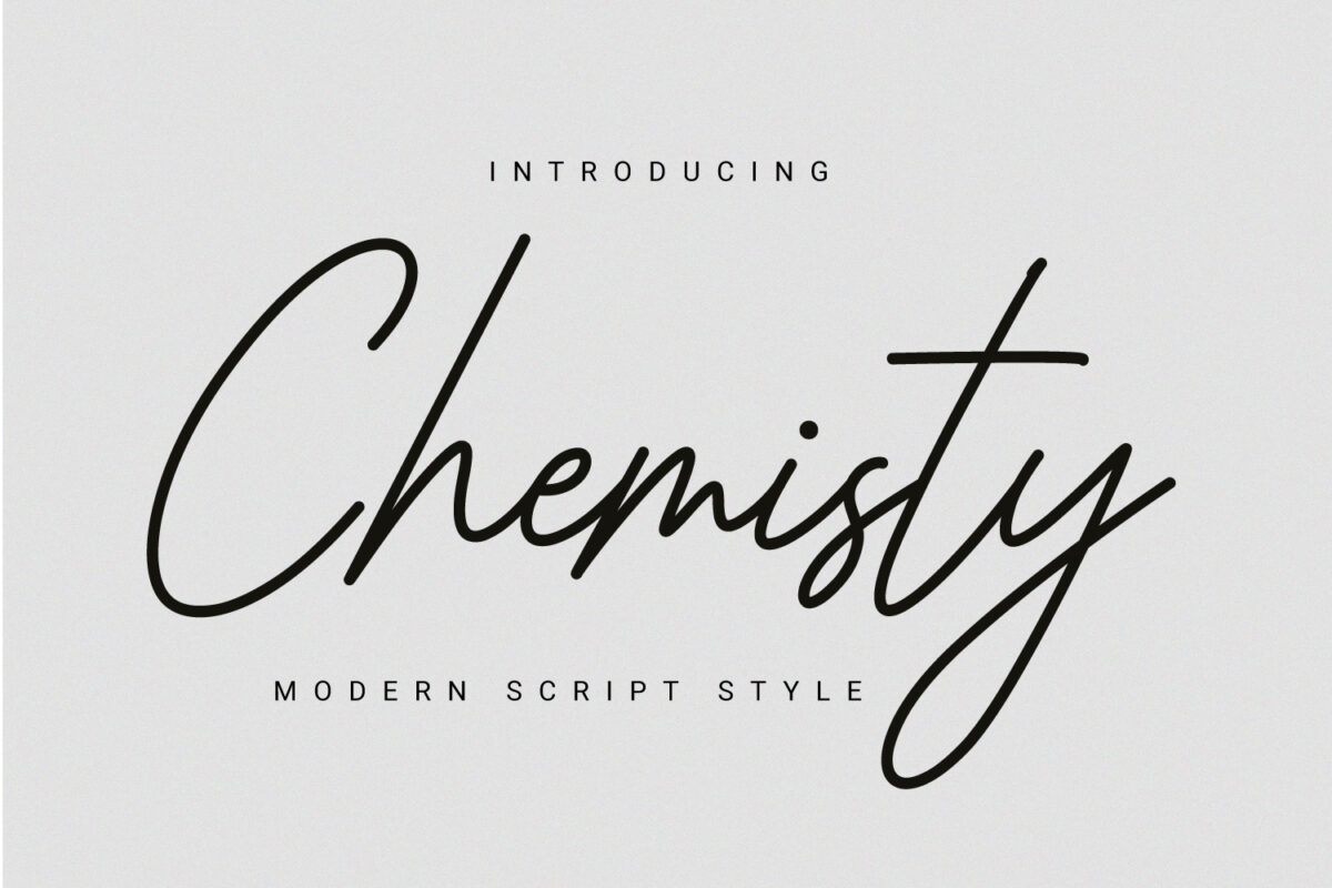 Chemisty - Modern Script Font