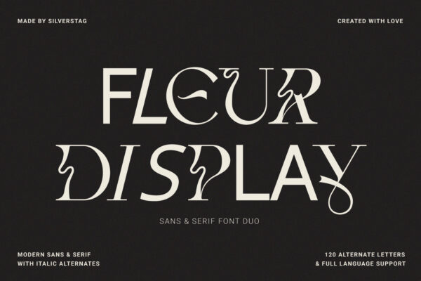 Fleur Display - Sans & Serif Font Duo