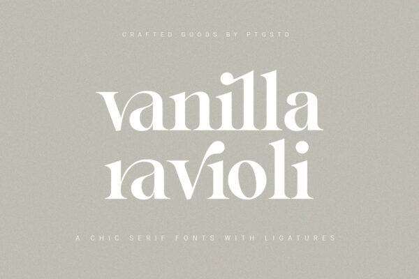 Vanilla Ravioli - Chic Ligature Font