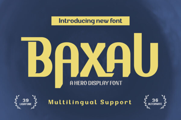 Baxau - Display Font