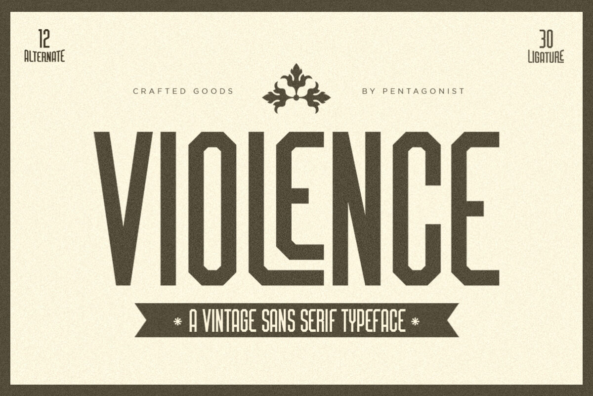 Violence - Retro Sans Serif Font