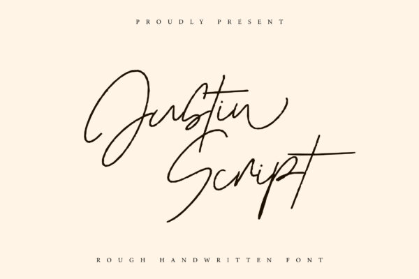 Justin Script - Rough Handwritten